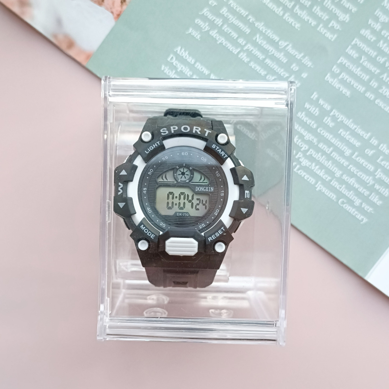 Ηλεκτρονικό ρολόι μαθητών με ψηφιακή οθόνη, αδιάβροχο, στρογγυλό περίβλημα ABS και λουρί PVC