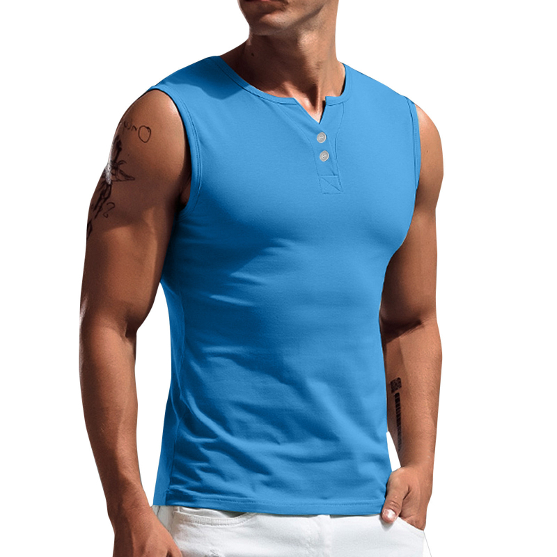 Muški bezruk T-shirt vest, slobodan kroj, okrugli izrez, poliester 30%, Milk Silk Sanding tkanina