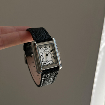 GOGO ženski sat s kvadratnim kućištem i trakom od umjetne kože — minimalistički retro dizajn, kvarcni mehanizam