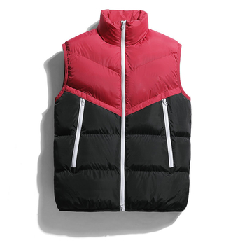 Vyrų stora poliesterio pluošto liemenė su laisva kirpimo linija, šilta, minimalistinė