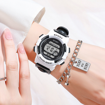 Ηλεκτρονικό ρολόγι για κορίτσια – προγραμματισμός ώρας και ημερομηνίας, συναγερμός δευτερολέπτων, πολύχρωμα φώτα, οθόνη αριθμών, ηλεκτρονικός μηχανισμός κίνησης