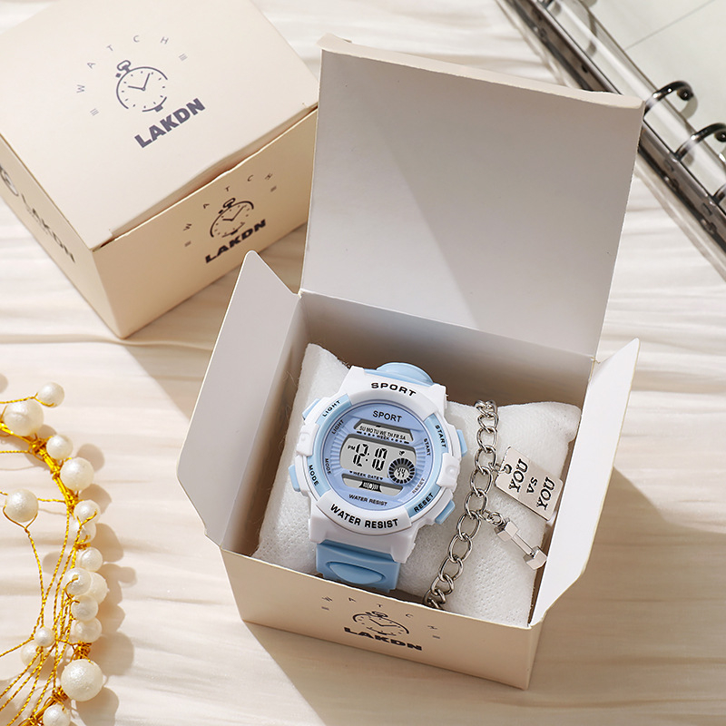 Ηλεκτρονικό ρολόγι για κορίτσια – προγραμματισμός ώρας και ημερομηνίας, συναγερμός δευτερολέπτων, πολύχρωμα φώτα, οθόνη αριθμών, ηλεκτρονικός μηχανισμός κίνησης