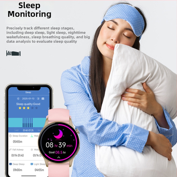 Nutikas veresuhkru jälgimisega kell vererõhu, südame löögisageduse, vere hapniku ja une jälgimisega | Ümmargune ekraan