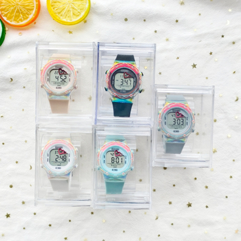 Kadashi ηλεκτρονικό ρολόι μαθητών με πολύχρωμο νυχτερινό φωτισμό, αριθμητική οθόνη, αντοχή στο νερό έως 10 m, περίβλημα ABS