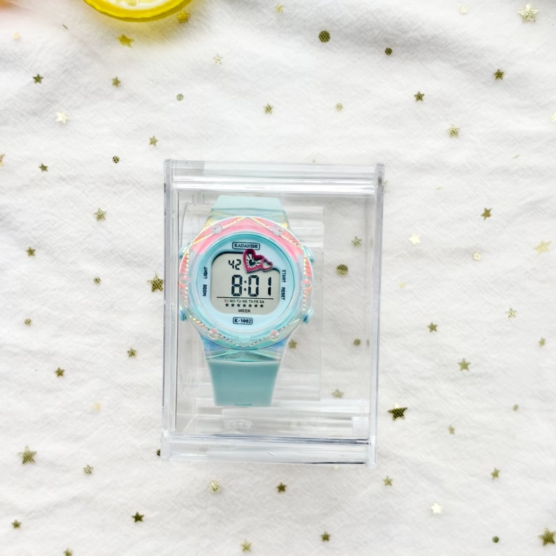 Kadashi ηλεκτρονικό ρολόι μαθητών με πολύχρωμο νυχτερινό φωτισμό, αριθμητική οθόνη, αντοχή στο νερό έως 10 m, περίβλημα ABS