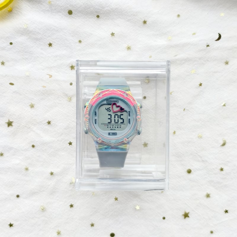 Kadashi ηλεκτρονικό ρολόι μαθητών με πολύχρωμο νυχτερινό φωτισμό, αριθμητική οθόνη, αντοχή στο νερό έως 10 m, περίβλημα ABS