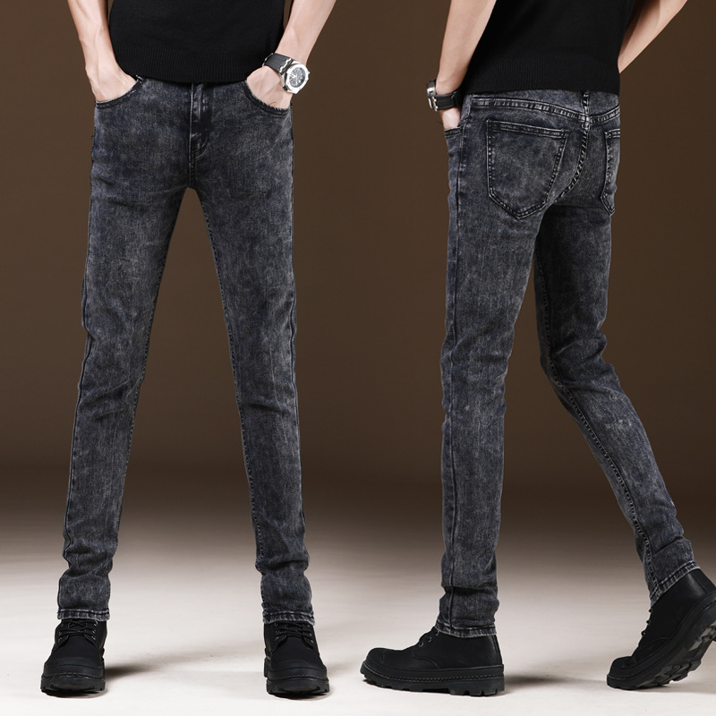 Muške traperice s flis podstavom, uski kroj, srednji porast, zimske