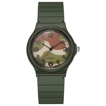 Ceas pentru copii, quartz, stil militar, afișaj analog cu cifre, mecanism Seagull SL68, curea TPU