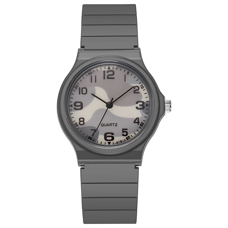 Ceas pentru copii, quartz, stil militar, afișaj analog cu cifre, mecanism Seagull SL68, curea TPU