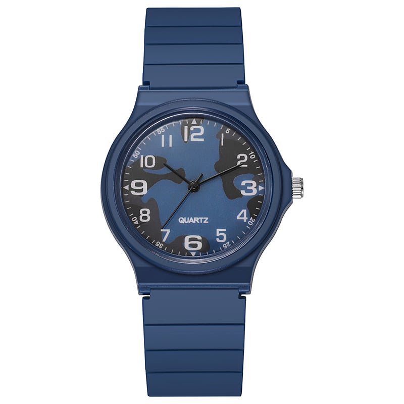 Ceas pentru copii, quartz, stil militar, afișaj analog cu cifre, mecanism Seagull SL68, curea TPU