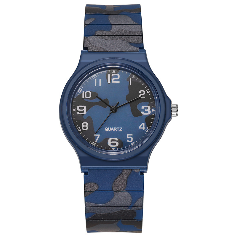 Ceas pentru copii, quartz, stil militar, afișaj analog cu cifre, mecanism Seagull SL68, curea TPU