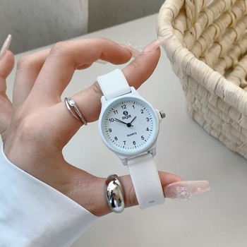 Dijie ceas de mână cu cuarț, carcasă din aliaj, curea din silicon, cadran rotund, mecanism original (origine Guangdong)