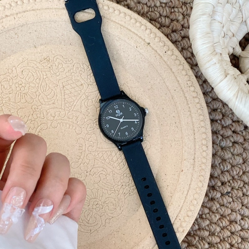 Dijie ceas de mână cu cuarț, carcasă din aliaj, curea din silicon, cadran rotund, mecanism original (origine Guangdong)