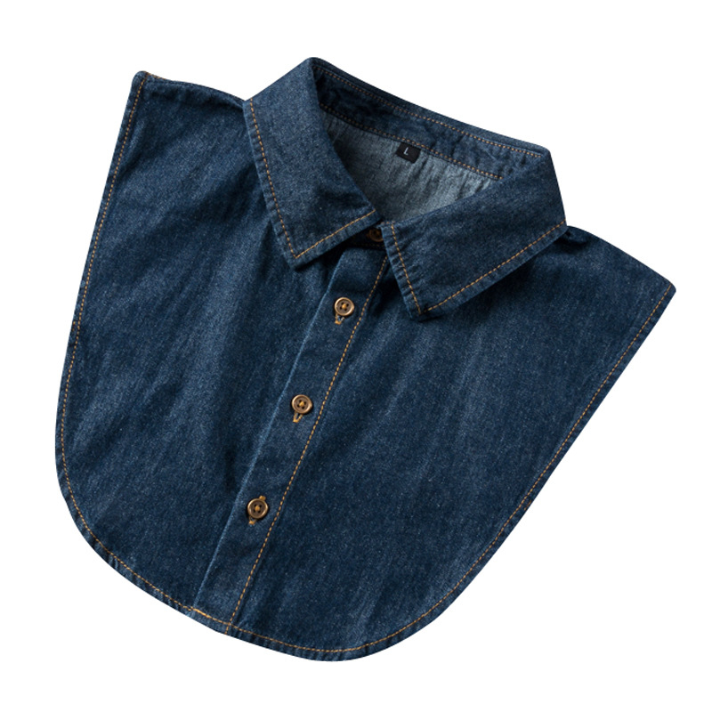 Декоративна яка за дънкова риза, памук • За възрастни • Пролет 2023