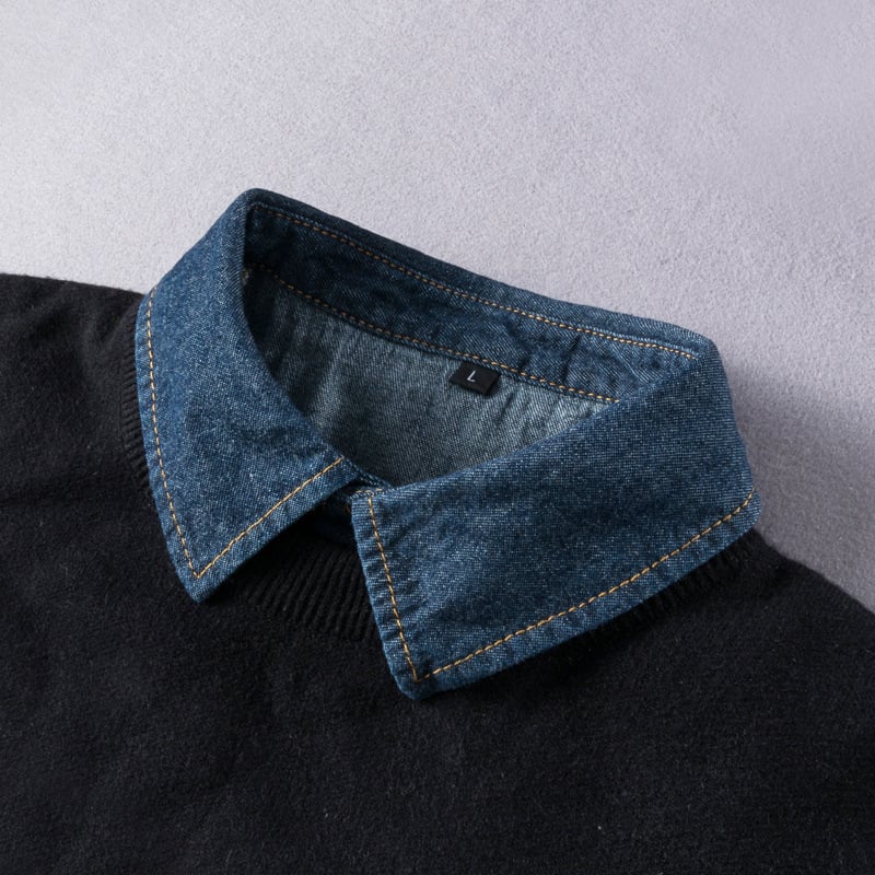 Декоративна яка за дънкова риза, памук • За възрастни • Пролет 2023