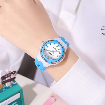 Ceas pentru copii cu mișcare cuarț SL68, rezistență la apă 30M, curea din silicon, carcasă din plastic