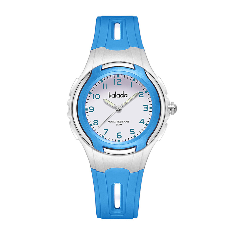 Ceas pentru copii cu mișcare cuarț SL68, rezistență la apă 30M, curea din silicon, carcasă din plastic