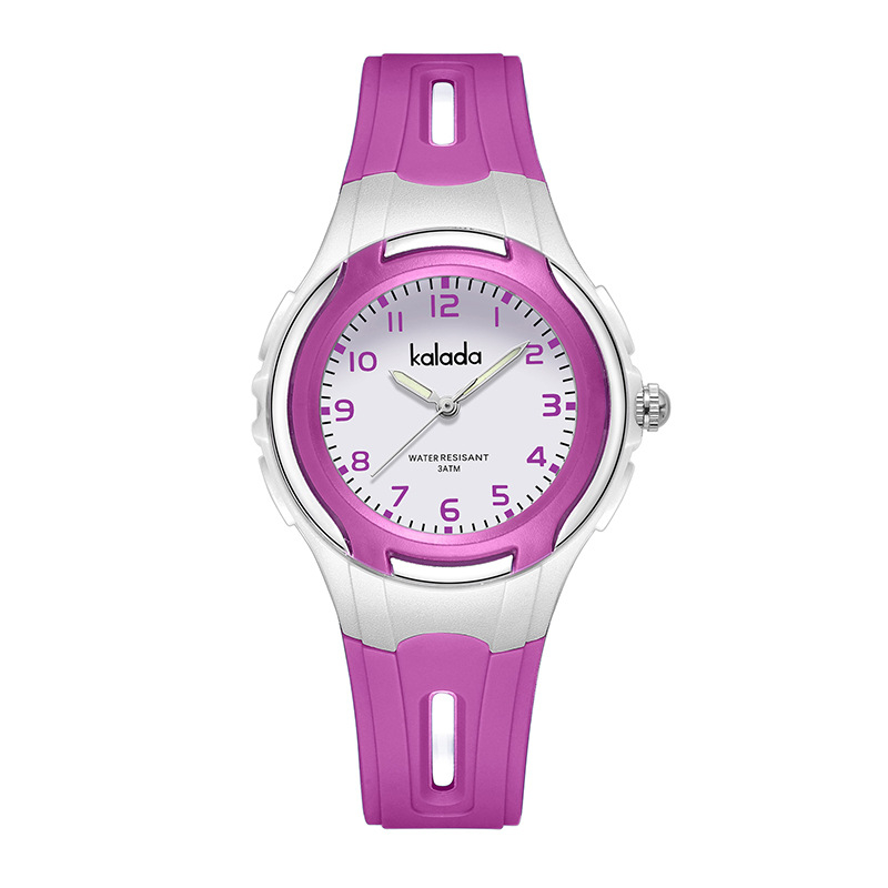 Ceas pentru copii cu mișcare cuarț SL68, rezistență la apă 30M, curea din silicon, carcasă din plastic