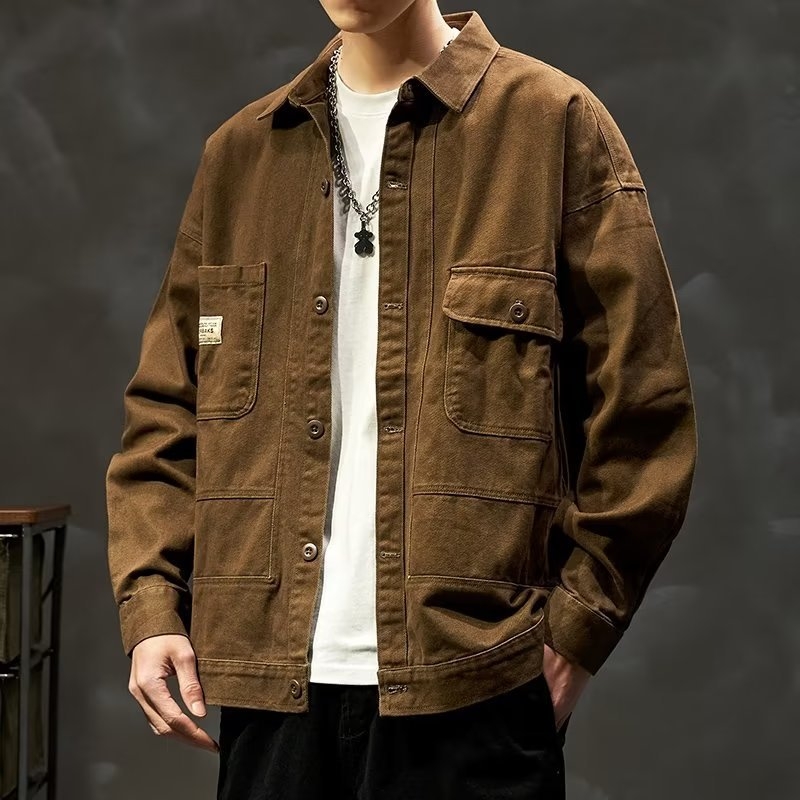 Cămașă, stil office/cardigan, croială lejeră, guler rever, mâneci lungi, țesătură poliester