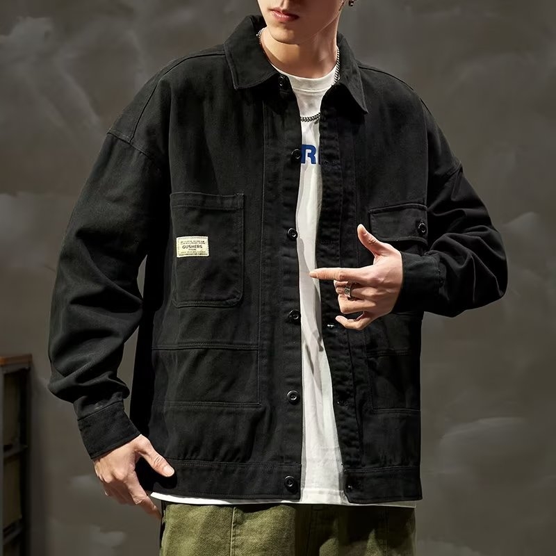 Cămașă, stil office/cardigan, croială lejeră, guler rever, mâneci lungi, țesătură poliester