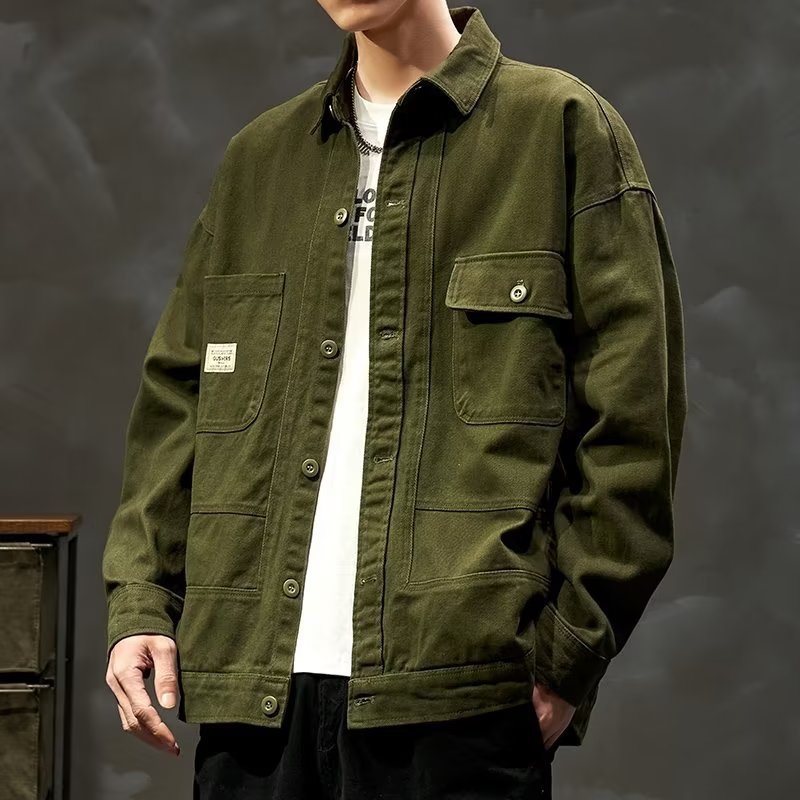 Cămașă, stil office/cardigan, croială lejeră, guler rever, mâneci lungi, țesătură poliester