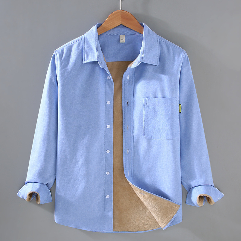 100% puuvillane särk, fleece vooder, jaapani stiilis kardigani inspireritud disain, vaba lõige, lappekrae