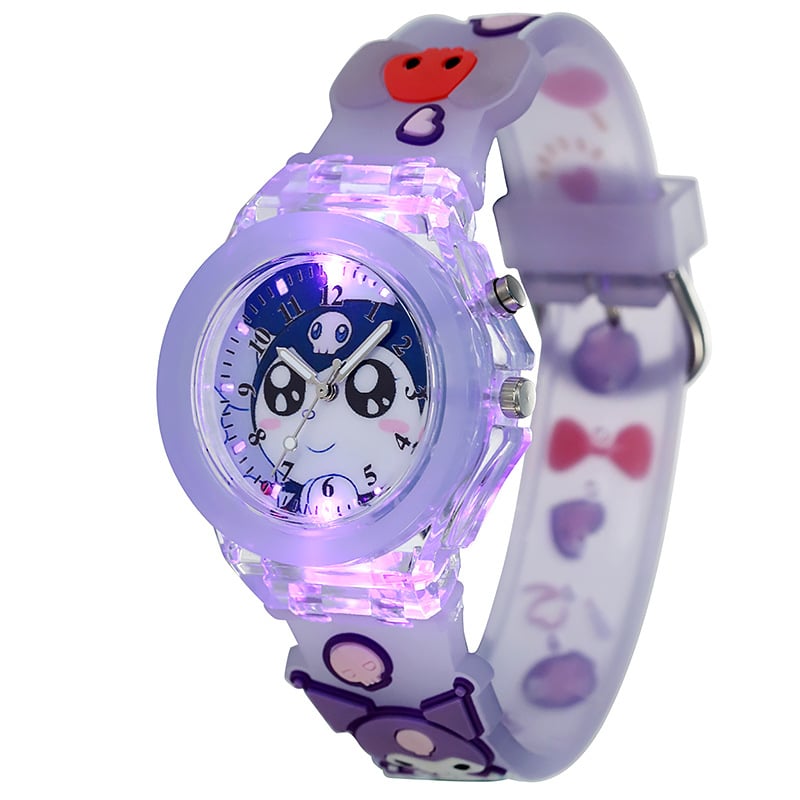 Gyerekeknek szánt szilikon karikatúra karóra, Seagull kvarc mozgatású, lumineszcens, analóg kijelző számokkal