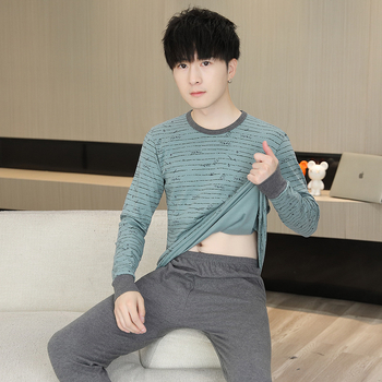 Σετ από βαμβακερό θερμικό τοπ και παντελόνια για εφήβους, διαπνέον, ελαστικό και ζεστό, μεσαίου βάρους 161–180 g/m², ένα στρώμα