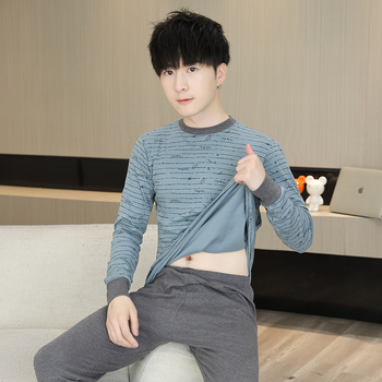 Σετ από βαμβακερό θερμικό τοπ και παντελόνια για εφήβους, διαπνέον, ελαστικό και ζεστό, μεσαίου βάρους 161–180 g/m², ένα στρώμα