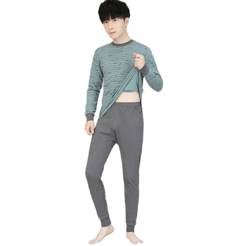 Σετ από βαμβακερό θερμικό τοπ και παντελόνια για εφήβους, διαπνέον, ελαστικό και ζεστό, μεσαίου βάρους 161–180 g/m², ένα στρώμα