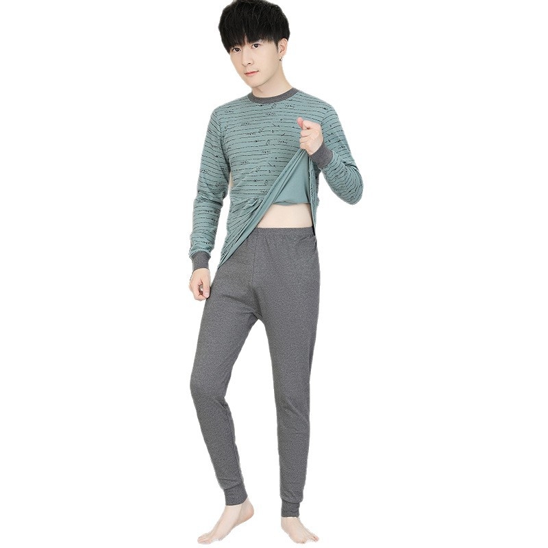 Σετ από βαμβακερό θερμικό τοπ και παντελόνια για εφήβους, διαπνέον, ελαστικό και ζεστό, μεσαίου βάρους 161–180 g/m², ένα στρώμα