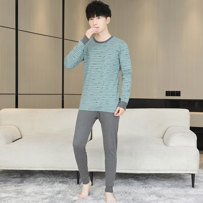 Σετ από βαμβακερό θερμικό τοπ και παντελόνια για εφήβους, διαπνέον, ελαστικό και ζεστό, μεσαίου βάρους 161–180 g/m², ένα στρώμα