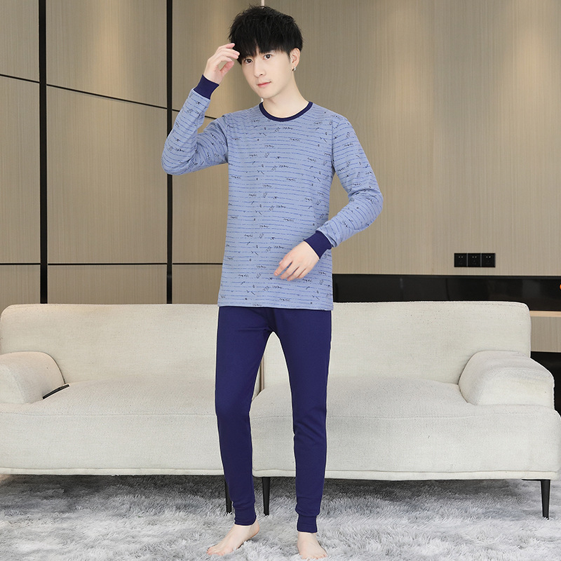 Σετ από βαμβακερό θερμικό τοπ και παντελόνια για εφήβους, διαπνέον, ελαστικό και ζεστό, μεσαίου βάρους 161–180 g/m², ένα στρώμα