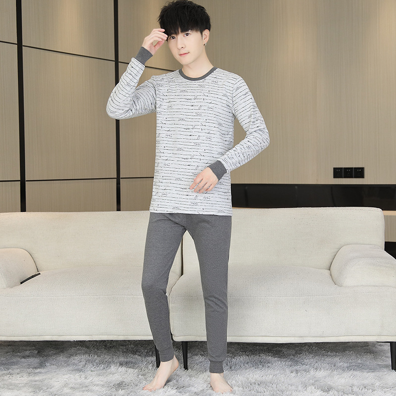 Σετ από βαμβακερό θερμικό τοπ και παντελόνια για εφήβους, διαπνέον, ελαστικό και ζεστό, μεσαίου βάρους 161–180 g/m², ένα στρώμα