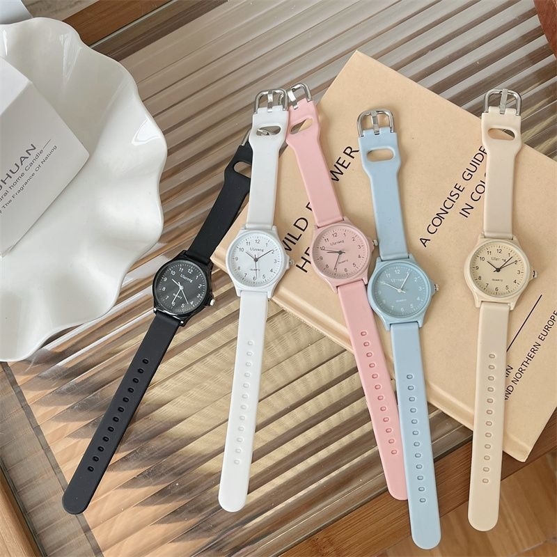 Ceas femei cu cuarț, afișaj analog cu ace, mișcare Seagull SL68, rezistență la apă 10 m, curea din silicon, carcasă din aliaj