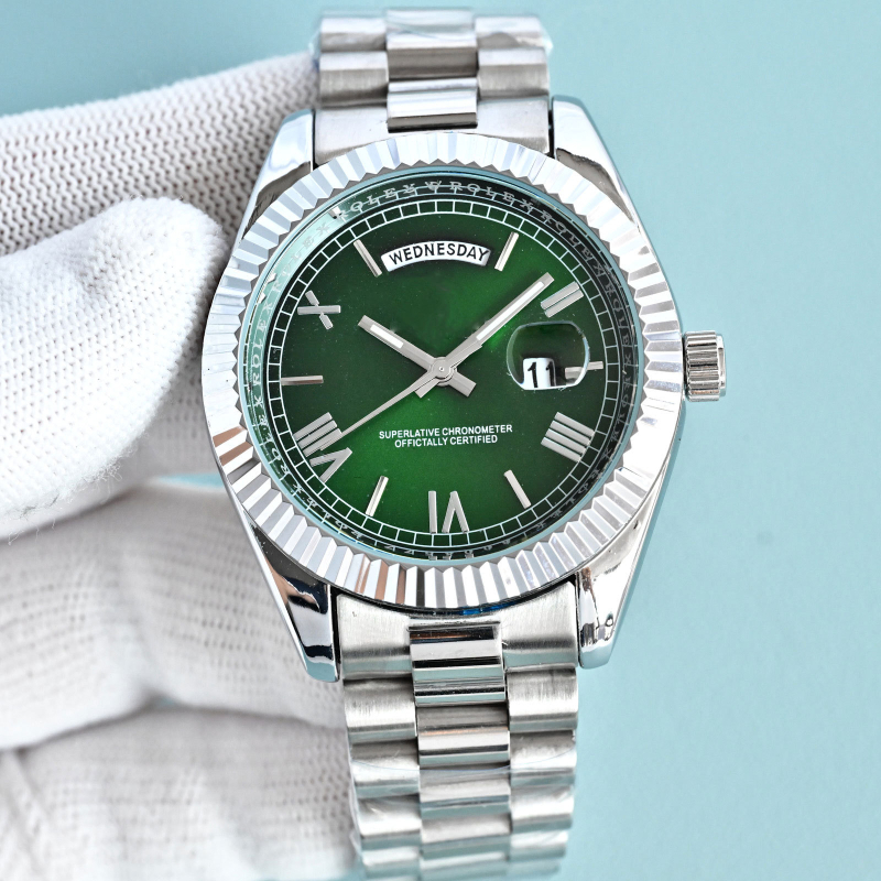 Ceas pentru bărbați cu cuarț, afișaj zi și dată, model Log-type, carcasă din aliaj de titan, curea din oțel inoxidabil, cadran rotund