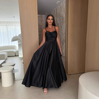 Elegantna haljina bez naramenica s plisiranom dugom suknjom, poliester, ljetni model 2025