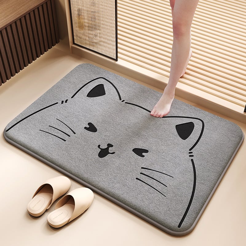 Kupaonska prostirka od memorijske pjene s graviranim dizajnom, kvadratnog oblika, prilagodljiva, strojno pranje