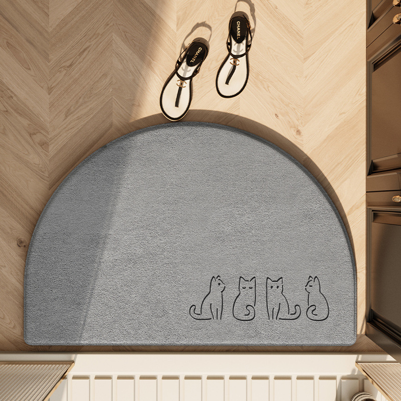 Kupaonska prostirka od memorijske pjene s graviranim dizajnom, kvadratnog oblika, prilagodljiva, strojno pranje