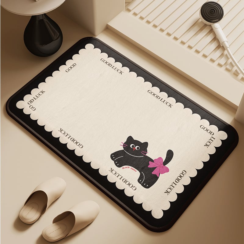 Kupaonska prostirka od memorijske pjene s graviranim dizajnom, kvadratnog oblika, prilagodljiva, strojno pranje