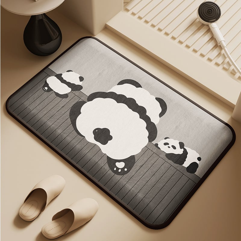 Kupaonska prostirka od memorijske pjene s graviranim dizajnom, kvadratnog oblika, prilagodljiva, strojno pranje