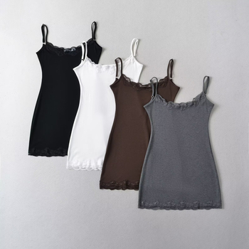 Rochie damă - cu bretele, stil sexy, talie înaltă, fără mâneci, fustă scurtă, culoare solidă, țesătură rayon, închidere prin cap