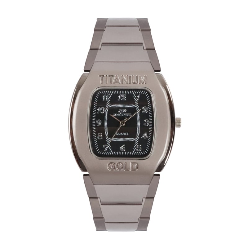 Унисекс часовник с барелова форма, кварцов механизъм, модел 68, циферблат барел, корпус от сплав, каишка от сплав