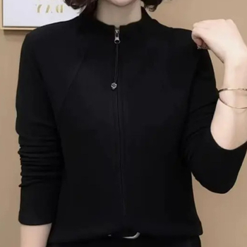 Chenille кардиган с цип, пухкава яка, еластан и тънък силует