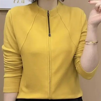 Chenille кардиган с цип, пухкава яка, еластан и тънък силует