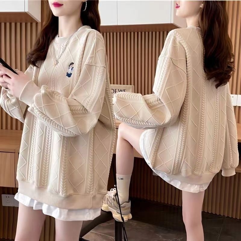 Chenille dukserica s kapuljom, slobodan kroj, srednja duljina, dugi rukavi, 50–70% spandex