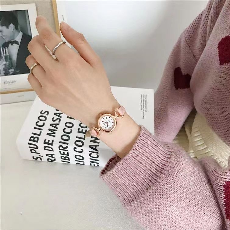 Ceas de damă cu cadran mic și curea subțire — Mișcare quartz GL, Afișaj analog, Curea din piele sintetică, Închidere cu cataramă cu pin, Carcasă din aliaj