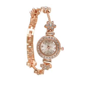 Ceas dama analog quartz cu curea din aliaj, cadran rotund, model A684, închidere cu cataramă simplă