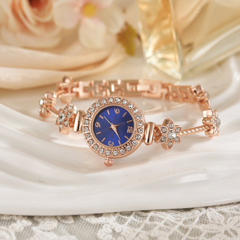 Ceas dama analog quartz cu curea din aliaj, cadran rotund, model A684, închidere cu cataramă simplă