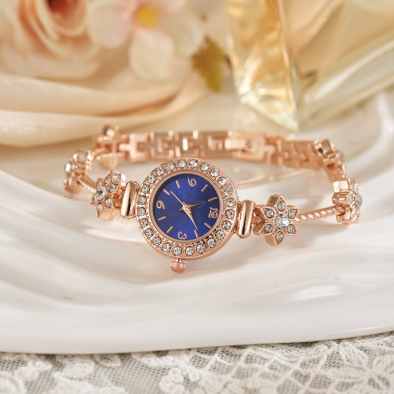 Ceas dama analog quartz cu curea din aliaj, cadran rotund, model A684, închidere cu cataramă simplă